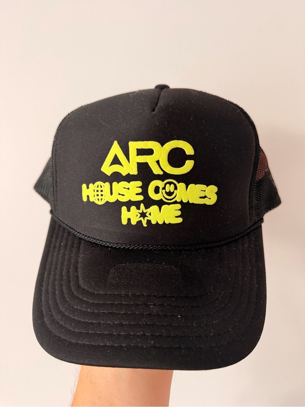 House Comes Home Black Trucker Hat